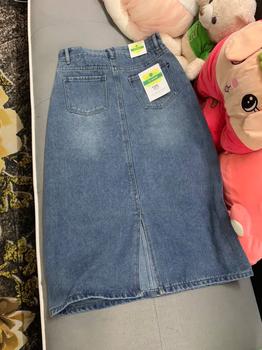 Product Review of Chân váy jean nữ dáng dài LIMISU váy bò dài lưng cao dáng chữ A xẻ tà sau chất jean cao cấp Nữ ( V1 ) from T**t r** g**a m** h** 3
