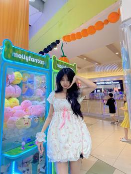 Product Review of Đầm Bí Họa Tiết Nơ Hồng - Sana Mochi Dress (Ảnh thật Chérii chụp) from k**g h** m** ư** 1