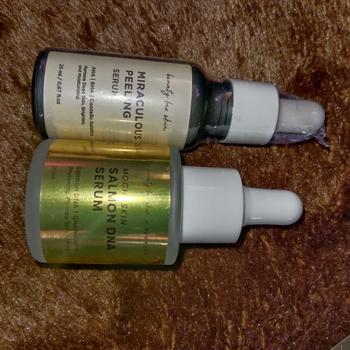 Product Review of [Beauty Lux Skin] [2pcs] DNA SALMON Mochi Skin Serum + Miraculous Peeling Serum | Perawatan Tanda Penuaan Anti Aging Eksfoliasi Pencerah Wajah from a**🤠 0