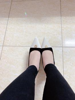 Product Review of Giày cao gót đẹp 8p, giày nữ quai hậu mũi nhọn khoá hoa da nỉ nhung siêu bền đẹp DéP Shoes from K**h L** 0