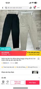 Product Review of (Dạ Tăm BIGSIZE 80KG) Quần Baggy Dạ Tăm Dày Dặn Big Size - Quần dạ thu đông dáng baggy công sở có 2 túi trước chất dạ tăm dày dặn ấm Nữ Women Thun Pants  thanh lịch quần dài from N**1 0