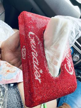 Product Review of Kotak Tisu Mobil Full Bling Permata Bunga Gunaier Car from M**🌼 0