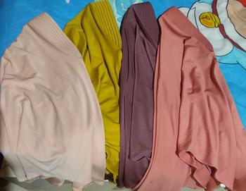 Product Review of Hijab Instant Size M  Bergo Jersey Dzevada Panjang Muslim Casual Nyaman Kerudung Simple Pad Jersey Busa Variasi Syari Navy Pink Hitam from s**0 2