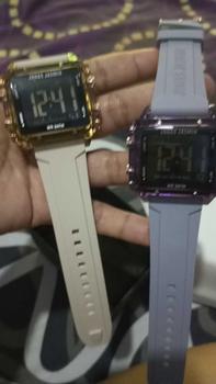 Product Review of jam  tangan original Pria wanita terbaru 2023  rubber segi Digital transparan from I**6 0