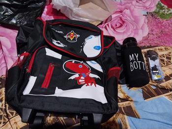 Product Review of Tas Troli Backpack Dinoo Space Untuk Laki Laki PAUD TK SD Free Jam Tangan Dan Botol Minum Keren from M**a H**🤓 0