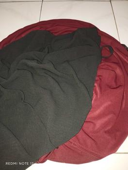 Product Review of (71k Get 3) Kerudung Instan Bergo Maryam Tali Non Pad Crinkle Airflow Size L - Muhajirin Hijab muslim syari Nyaman Panjang from a**s 1