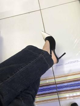 Product Review of Giày cao gót đẹp 8p, giày nữ quai hậu mũi nhọn khoá hoa da nỉ nhung siêu bền đẹp DéP Shoes from B**y B**y 3