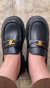 Product Review of Giày Nữ Moca Nữ QCC 2 Tông Si Da Lì Bóng Đế Cao 5p - Jean, Sneaker Len Shoes from M**o 0