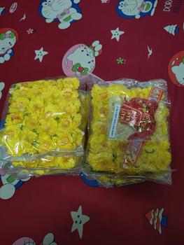 Product Review of Combo 5 - 10 (Bịch 40 bông mai/40 bông đào giả + kèm kẽm, lá xanh) - trang trí cây mai, cây đào cho nhà, nhà hàng Decor Decor Phòng from 𝒜** 𝒯** 0