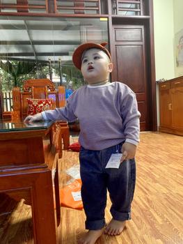 Product Review of Áo Kẻ Nỉ Cotton Cổ Viền 003 , Fom dáng rộng co dãn thoải mái 2023 from L**n K**u 1