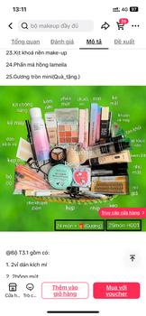 Product Review of Bộ Trang Điểm 24 món gồm Xịt khoá make-up, Bảng phấn mắt, Kem nền, Kẻ mắt, Kẻ mày, Bộ cọ, Kẹp cong mi, Son, Phấn phủ.. đầy đủ như hình Mỹ Phẩm Nữ from G**h 1