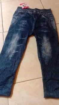 Product Review of Legging 7/8 ripped jeans/Legging fhashio/legging wanita Celana Nyaman from a**i a**y 1
