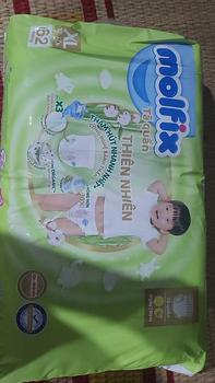 Product Review of [Bao bì thay đổi theo từng đợt nhập hàng] M34 - [BAO BÌ MỚI] - Tã quần Molfix Thiên nhiên Ultra - Bịch Lẻ Cho Bé from X**n A** 0