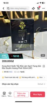 Product Review of Dung Dịch Nước Tẩy Rửa Làm Sạch Trang Sức Độc Quyền Hoàng Phát 150ml (HP) from b**c 0