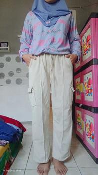 Product Review of Celana Jogger Sweetpants - Celana Cargo Jogger Wanita from M**🍃 0