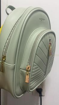Product Review of [Tặng Ví móc khóa] Balo Da Nữ Mini VACHINO BG007 hai ngăn tiện dụng, họa tiết chữ V Đeo Vai Backpack Hoa from M**5 1