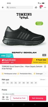 Product Review of TOMKINS Scool Swarm One - Hitam Sepatu Sekolah Anak Remaja Sneakers Olahraga Casual from B**a N**a 0