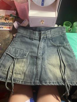 Product Review of Chân váy jean nữ fom dáng chữ A, có nơ thắt xinh dáng tiểu thư MS002 from ᑕ** T** 0