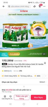 Product Review of Combo 3 Lon Sữa Bột Anlene Gold 3X Vanilla 800g Dành Cho Người Trên 40 Tuổi from M**4 1