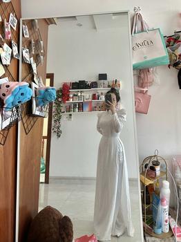 Product Review of Áo dài  trắng truyền thống chảnh hàng thiết kế 4 tà from D**2 1