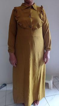 Product Review of Gamis Cringkel Terbaru 2025 Lebaran Model Saudah Maxy Rempel Dada Kancing Muslim Dress Crinkle Wanita Remaja Mewah from l**2 0