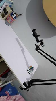 Product Review of 【FREE HOLDER】INBEX Overhead Kamera Tripod+6.8 inch HP Holder/Video Boom Arm Cantilever Stand Holder Tripod Hitam Lampu Panjang from u**0 0