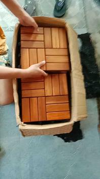 Product Review of Lantai Kayu Jati Motif Zigzag / Decking Tile Bongkar Pasang from M**a 0