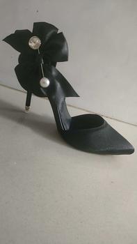Product Review of N53 Giày cao gót gắn nơ lụa xoàn chéo , gót ngọc cao 9cm Shoes Nữ ( lùi 1sz ) from v** 0