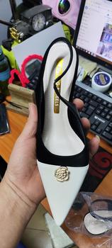 Product Review of Giày cao gót đẹp 8p, giày nữ quai hậu mũi nhọn khoá hoa da nỉ nhung siêu bền đẹp DéP Shoes from J**y N**n 0