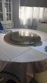 Product Review of Round table suitable tablecloth PVC waterproof and anti fouling cover 140 * 140cm small round table square tablecloth outdoor dining table cloth 4 seats from A**t F**2 2