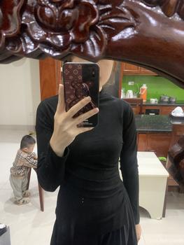 Product Review of Áo Giữ Nhiệt Dài Tay Nữ Cổ 3 Phân Nhúm Sườn Xẻ Tà BigSize MiSoul, Áo Thu Đông Cổ 3 Phân Dáng Form Ôm Body 222 Top Cổ Tròn Women Ong Đen from A** A** S**w 0