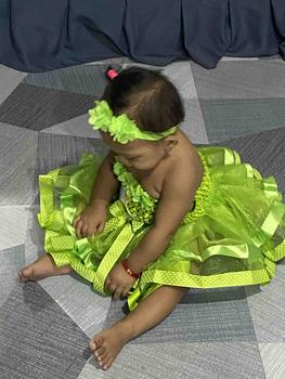 Product Review of Tinkerbell inspired Tutu dress for babies with headdress (1-2 yrs old) from A**🍒 0