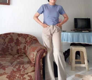 Product Review of CLEYA JEANS CULLOTE LOOSE PANTS - Model Kekinian Highwaist from P**h g**l 1