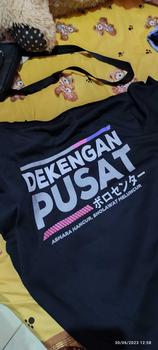 Product Review of KAOS DEKENGAN PUSAT PRIA LENGAN PENDEK BAHAN KATUN CVC ADEM TIDAK BIKIN GERAH VIRAL TIK TOK Nyaman Distro from M** R**Y 1