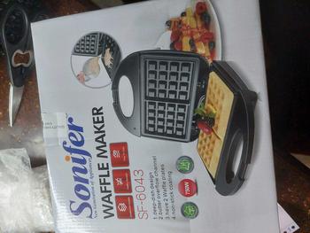 Product Review of Sonifer home kitchen Waffle Maker Machine hot cake maker bread maker making Breakfast Lunch Snacks from S**1 2