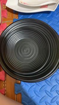 Product Review of Đĩa tròn gân nhám (đen, nâu) nhựa phíp Melamine nhiều Size 15,18,20,23,25,28cm Việt Nhật from T**8 0