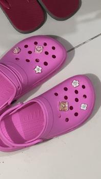 Product Review of Pink Camellia Butterfly Series Jibbitz Charm Shoes Design Buckle Shoes Pin Jibbits Shoes from M**s 0
