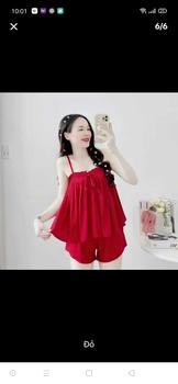 Product Review of 40-64 Ký; Bộ Ngủ 2 Dây Áo Xếp Ly Buộc Nơ Quần Đùi Lụa Latin Nữ from T**h N**n 0