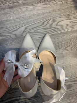 Product Review of N53 Giày cao gót gắn nơ lụa xoàn chéo , gót ngọc cao 9cm Shoes Nữ ( lùi 1sz ) from T** Y** T**k R** N**u ❤** 0