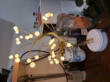 Product Review of Lampu Tidur Model Pohon Ranting Unik Colokan USB / Tenaga Baterai Dekorasi Kamar Kawat Tumblr Led/Led Tree Romantic Night Light Meja Samping Tempat Tidur Hadiah Ulang Tahun Lamp Led Plastik from S**o A**i 0