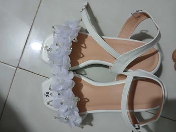 Product Review of G04 Giày cao gót đế vuông quai voan đá 5 phân, sadal nữ quai bèo óng ánh. Shoes vừa hạt DéP Quai Hậu Jean from N**n 0