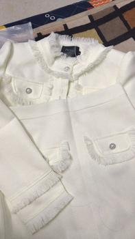 Product Review of Bộ Dạ Nữ Áo Dạ Tweed kèm Chân Váy chữ A Tua Rua Tiểu Thư xinh xắn và cá tính Top Kem from N** L** 0