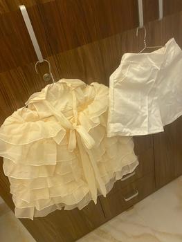 Product Review of S145 Set váy yếm tơ xếp ly nhiều tầng buộc nơ lưng (có kèm quần)- MITRUC Women set  babydoll from u**4 1
