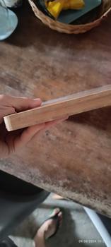 Product Review of Bamboo Wood Chopping Board Cutting Board Knife Board With Stainless Steel Handle from 🅛**🅡 0