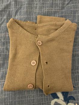 Product Review of Cardigan Crop Rajut Wanita | Slim Fit Body Ld 90cm Knitwear from B**🍒 0