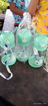 Product Review of 600mlfree straw and stiker Kids Bottle with Straw Girls Cute Rabbit Water Bottles Infant  Cartoon from 💜**g A** ** 1