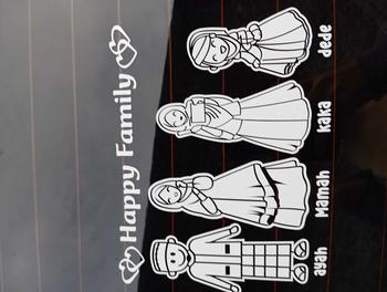 Product Review of STIKER MOBIL HAPPY FAMILY LUCU / Stiker Keluarga Warna-Warni Car from a** 0