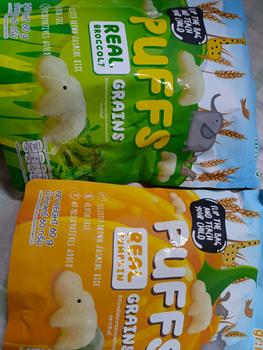 Product Review of Grinny Puffs Grains Real Strawberry/Broccoli/Pumpkin Snack For Babies Rice Vitamin Fiber from P**e 1