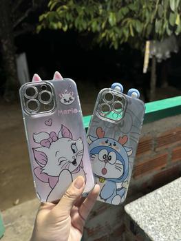 Product Review of Ốp Điện Thoại tai mèo hổ rồng leng keng cho iPhone , 15, 14, 13, 12, 11 Pro Max, XR, X, XS Max, 15Plus, 14Plus, X, XR, XS Max, nắp lưng chống sốc, màng bảo vệ ống kính tích hợp Case from 🫨**🍜 1
