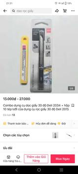 Product Review of Combo dụng cụ dọc giấy 30 độ Deli 2034 và hộp 10 tép lưỡi của dụng cụ rọc giấy 30 độ Deli 2015 from h** n** 1